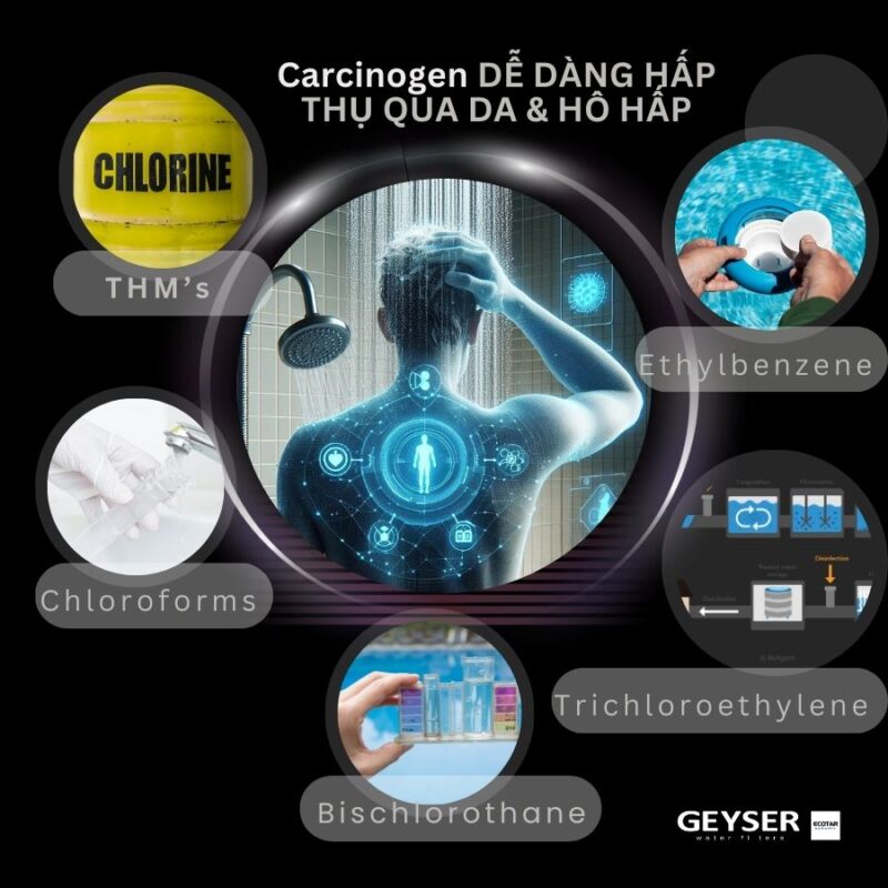 Các tác nhân gây ung thư xâm nhập qua da khi tắm